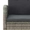 vidaXL 7-delige Tuinset met kussens poly rattan grijs