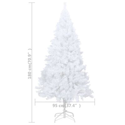 vidaXL Kunstkerstboom met verlichting dikke takken 180 cm wit