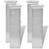 vidaXL Sofa-poten 4 pcs Zilver 38 x 38 x 180 mm IJzer