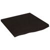 vidaXL Tafelblad 60x60x(2-4)cm behandeld massief eikenhout donkerbruin
