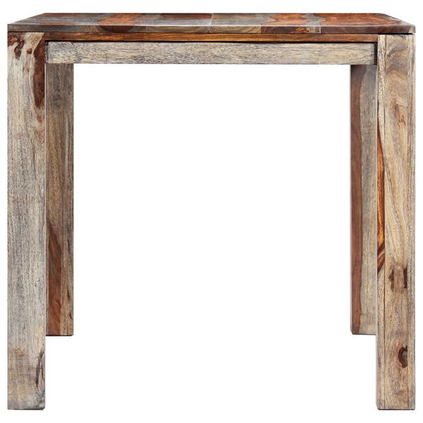 vidaXL Eettafel 140x70x76 cm massief acaciahout grijs