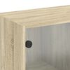 vidaXL Wandkast met glazen deuren 68x37x68,5 cm sonoma eikenkleurig