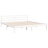 vidaXL Bedframe met hoofdbord massief hout wit