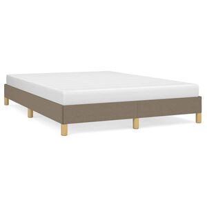 vidaXL Bedframe zonder matras stof taupe 140x200 cm