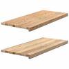 vidaXL Vensterbanken 2 st onbehandeld 90x40x2 cm massief eikenhout