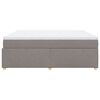 vidaXL Boxspring met matras stof taupe 180x200 cm