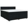 vidaXL Boxspringbed met matras met hoofdeinde Zwart 160 x 200 cm Stof