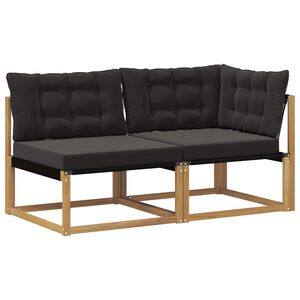 vidaXL Sectie Sofa Eenheden met kussen Wit 162,5 x 83 x 73 cm