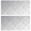 vidaXL Trap Tread Rechthoekig 2 pcs Zilver 40 x 20 cm Aluminium
