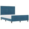 vidaXL Boxspringbed met hoofdeinde Donkerblauw 140 x 200 cm Fluweel