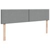 vidaXL Boxspring met matras stof lichtgrijs 200x200 cm