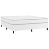vidaXL Boxspring met matras kunstleer wit 160x200 cm