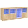 vidaXL Dressoir met LED-verlichting 164x37x67 cm sonoma eikenkleurig
