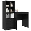 vidaXL Bureau met lade 2 pcs Zwart Eiken