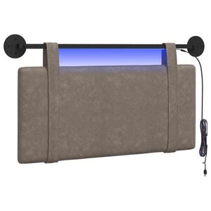 vidaXL Hangend hoofdbord Grijs Antiek PU