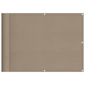 vidaXL Balkonscherm 75x800 cm 100% oxford polyester taupe