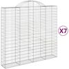 vidaXL Schanskorven 7 st gewelfd 200x50x180/200 cm ijzer