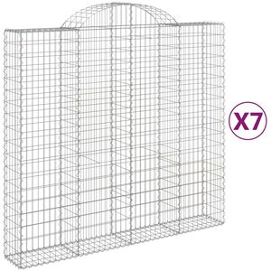 vidaXL Schanskorven 7 st gewelfd 200x50x180/200 cm ijzer