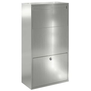 vidaXL Pakket inwerp box Zilver 44 x 22 x 82 cm Gegalvaniseerd staal