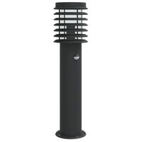 vidaXL Vloerlamp voor buiten met sensor 60 cm roestvrijstaal zwart