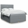 vidaXL Boxspring met matras stof lichtgrijs 140x190 cm