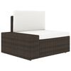 vidaXL 9-delige Loungeset poly rattan bruin