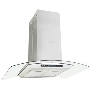 vidaXL Eilandafzuigkap LCD-scherm sensor 756 m&sup3;/u LED 90 cm