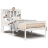 vidaXL Bed met boekenkast zonder matras grenenhout wit 75x190 cm