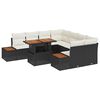 vidaXL Tuin Sofa Set 9 st Zwart Poly riet