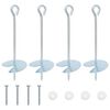 vidaXL Aardeankers 4 pcs Zilverkleurig &Oslash;10 x 30 cm