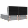 vidaXL Boxspringbed met matras Lichtgrijs 200 x 200 cm Stof