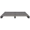 vidaXL Bedframe pallet massief grenenhout grijs 180x200 cm