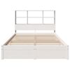 vidaXL Bed met boekenkast zonder matras grenenhout wit 160x200 cm