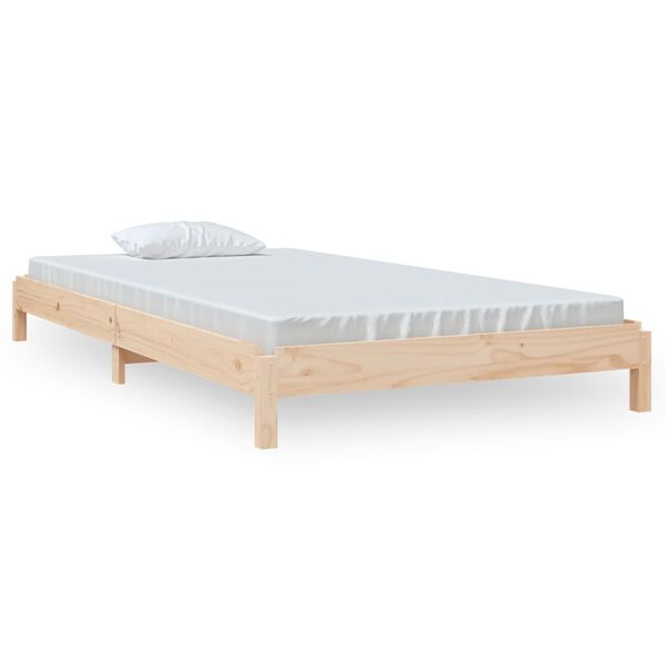 vidaXL Bed stapelbaar 100x200 cm massief grenenhout