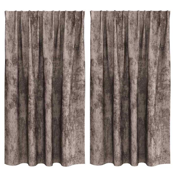 vidaXL Velvet Gordijnen 2 pcs Cappuccino 140 x 140 cm Fluweel