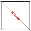 Projectiescherm wit 160 x 160 cm (1:1 formaat)