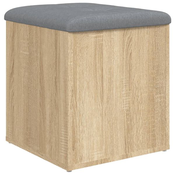 vidaXL Opbergbank Sonoma Eiken 42x42x45 cm Bewerkt Hout