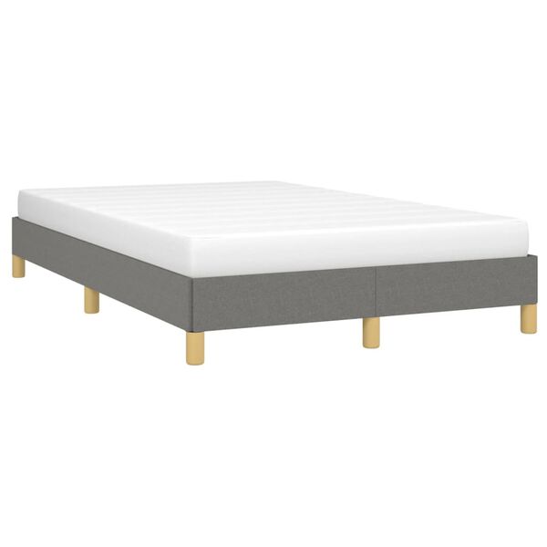 vidaXL Bedframe zonder matras 120x190 cm stof donkergrijs
