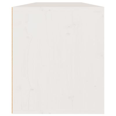 vidaXL Wandkasten 2 st 60x30x35 cm massief grenenhout wit