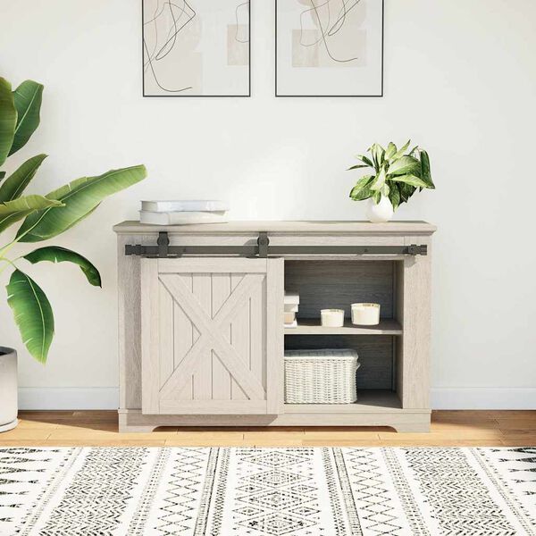 vidaXL Ophangset voor schuifdeur 91 cm koolstofstaal