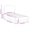 vidaXL Peuterbedframe met hoofdbord Lichtgrijs 70 x 140 cm Schapenstof