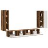 vidaXL Wandgemonteerd 4 pcs Oud Hout