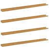 vidaXL Wandplank met plank 4 pcs Beige 115 x 9 x 3 cm Bewerkt hout