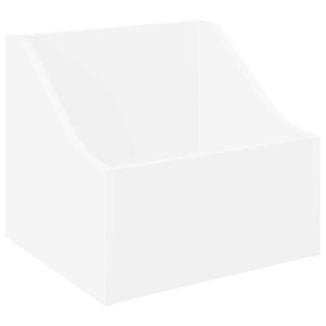 vidaXL LP Recorddoos Wit 37 x 33 x 32 cm Bewerkt hout