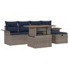 vidaXL Tuin Sofa Set 6 st Grijs poly rattan