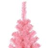 vidaXL Kerstboom met 300 LED met standaard Roze 240 cm PVC