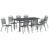vidaXL Tuin eettafelset 9 st Antraciet Poedercoating staal