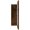 vidaXL Spiegelkast LED 60x12x45 cm bewerkt hout gerookt eikenkleurig