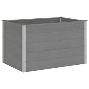 vidaXL Plantenbak verhoogd 150x100x91 cm HKC grijs