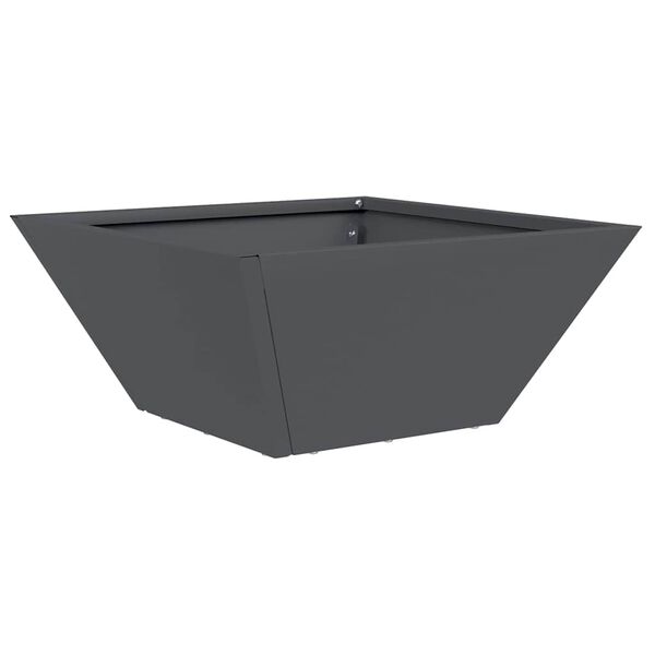 vidaXL Tuin Bloempot Antraciet 35 x 35 x 15 cm Koudgewalst staal